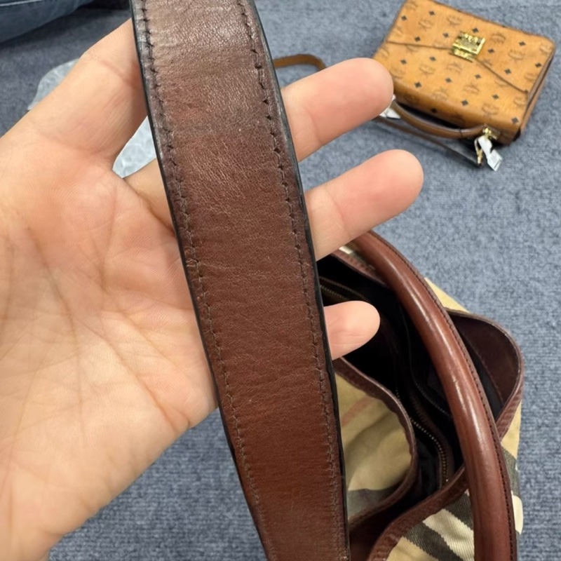 巴寶莉burberry綁帶格紋包-7