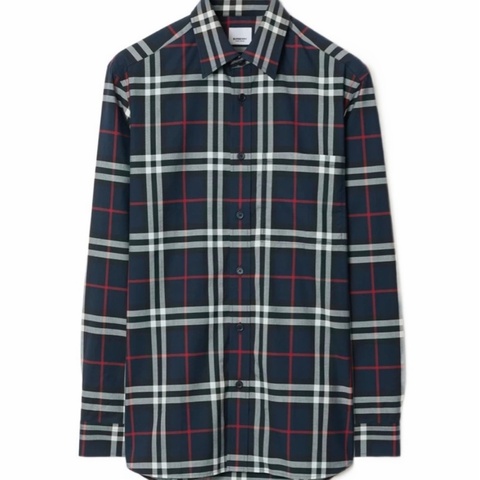 Burberry 男士 翻領長袖襯衫M L XXL碼