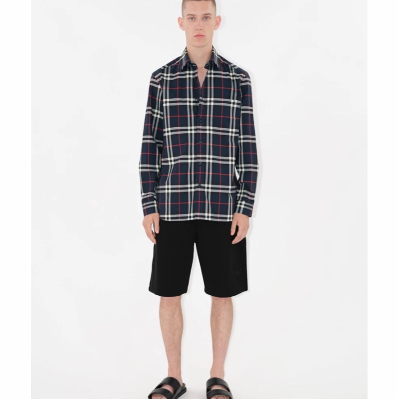 Burberry 男士 翻領長袖襯衫M L XXL碼-4