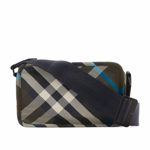 Burberry 男士 shield格紋單肩包均碼碼22cm*9cm*14cm
