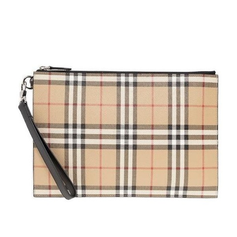 Burberry 男士 格紋拉鍊手拿包均碼碼常規