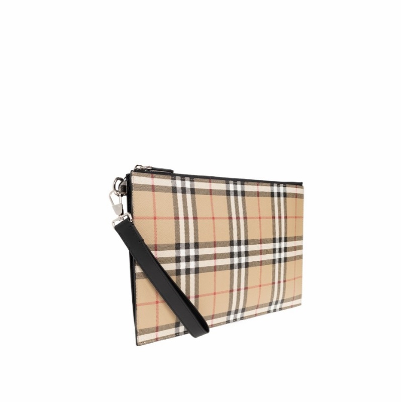 Burberry 男士 格紋拉鍊手拿包均碼碼常規-4
