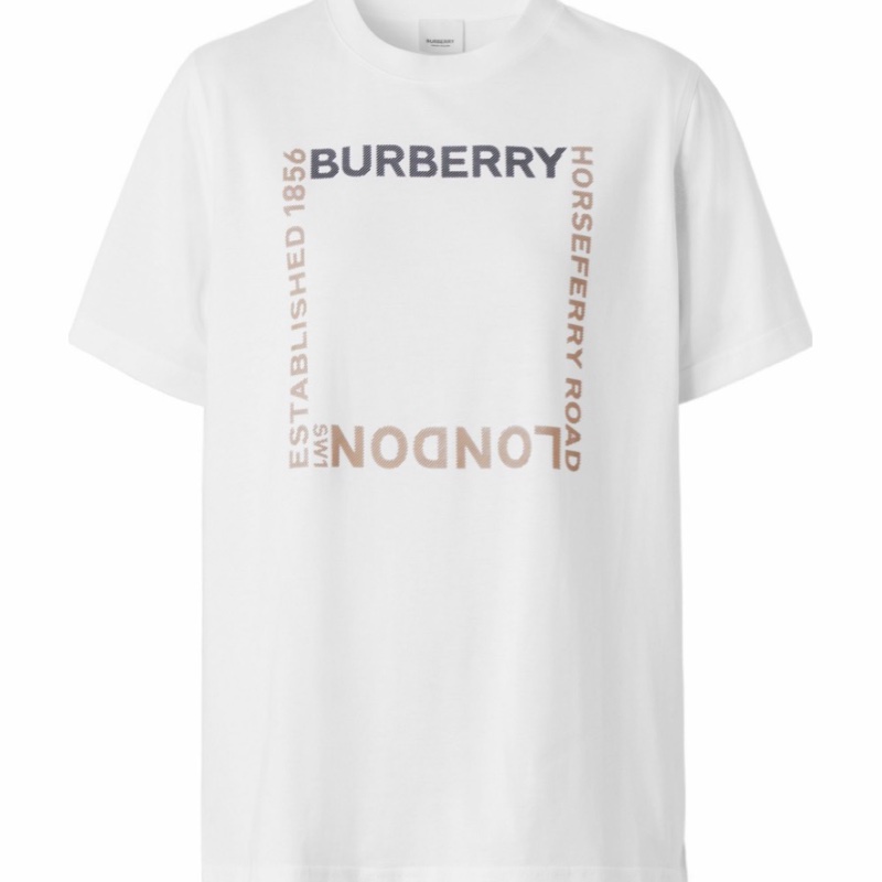 Burberry 女士 Horseferry 方形印花棉質 T 恤衫XXS XS S M L XL碼-4
