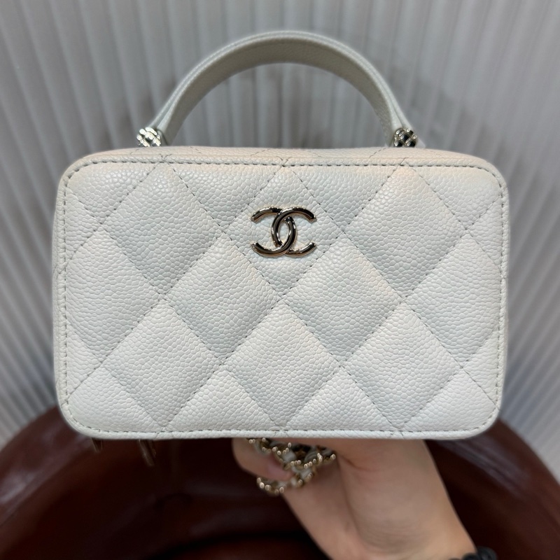 CHANEL 香奈兒 22P mini 手柄相機鏈條包 內有美鏡子 31開有卡-1