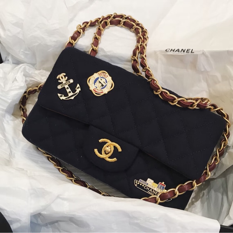 Chanel • 18k漢堡系列航海徽章Cf Mini 🈶保卡-1