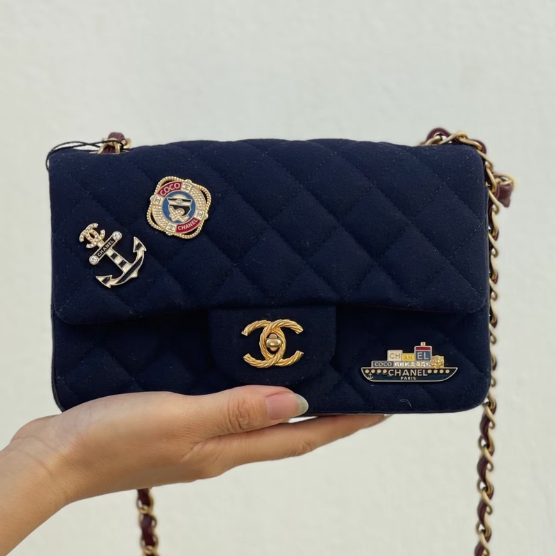 Chanel • 18k漢堡系列航海徽章Cf Mini 🈶保卡-2