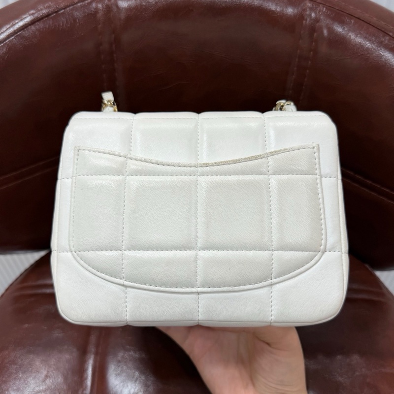 CHANEL 香奈兒 23C 骰子方格方胖子鏈條包 芯片款-1