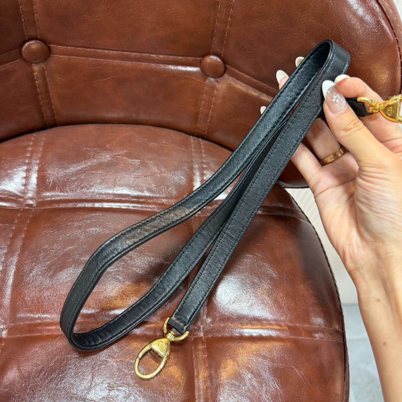 Dior 迪奧 Lady 七格戴妃 有長肩帶 黑金羊皮-2