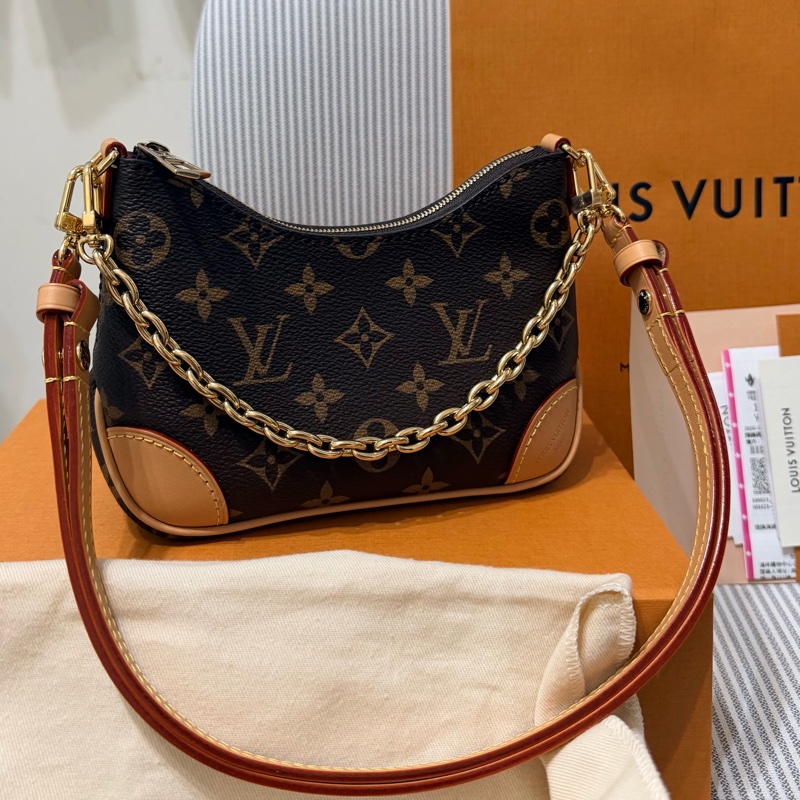 全配 台灣購入LOUIS VUITTON(LV)路易威登 Nano Boulogne 迷你老花牛角包 肩背包 手袋-2