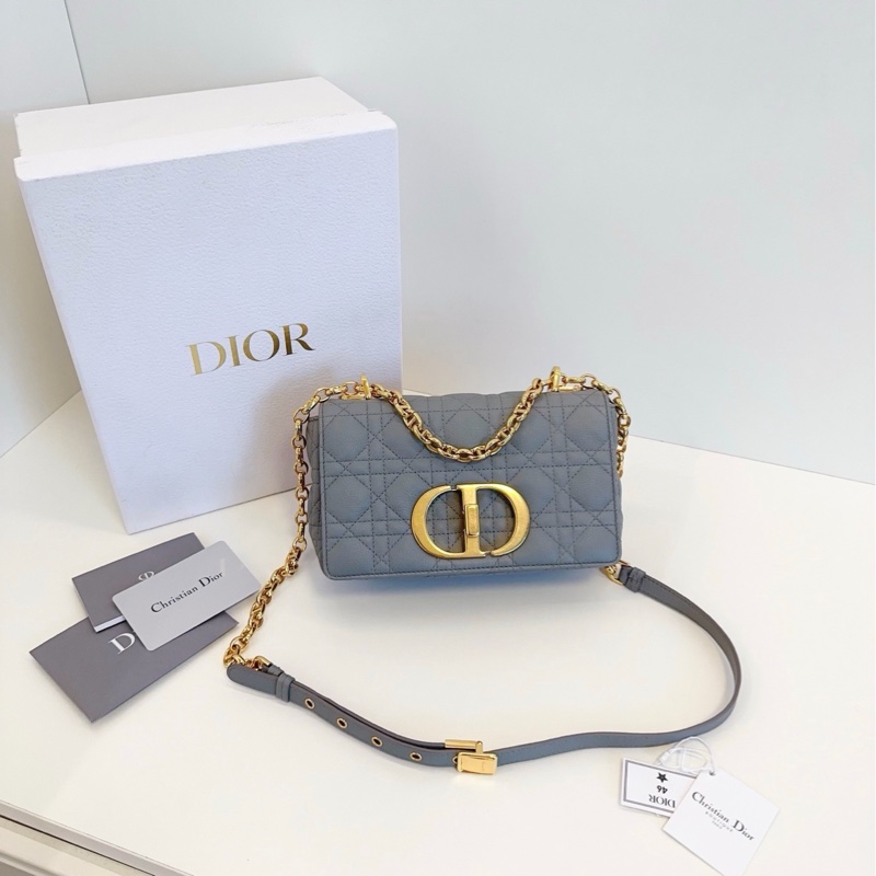 ✨Dior Caro 岩石灰黛妃鏈條包 98新 專櫃在售13萬🩶-1