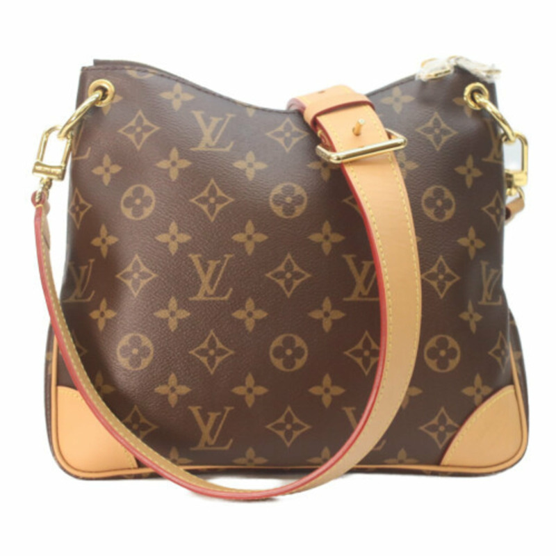 路易威登 M45354 Monogram Odeon NMPM 女士單肩包,棕色,金色五金-3