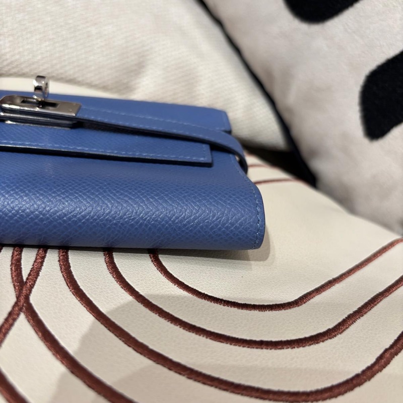Hermes Kelly Wallet Stamp C Epsom 牛皮銀扣中銀包-8