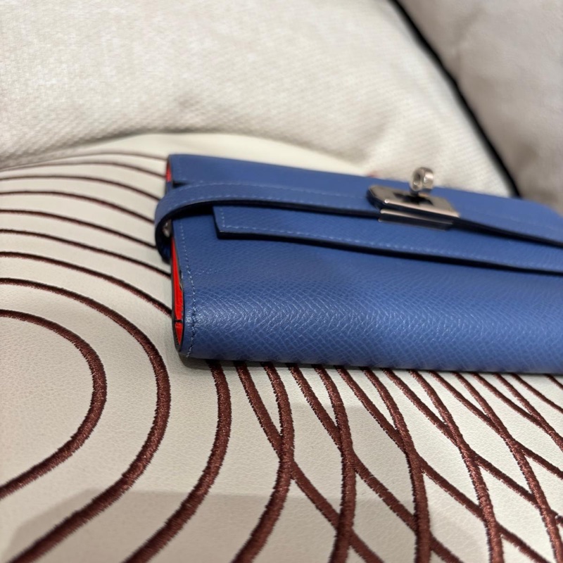 Hermes Kelly Wallet Stamp C Epsom 牛皮銀扣中銀包-9