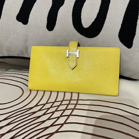 Hermes bearn wallet 山羊皮，STAMP X