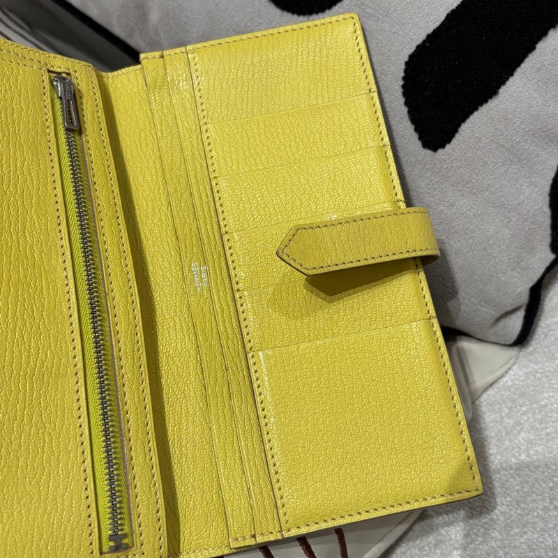 Hermes bearn wallet 山羊皮,STAMP X-3