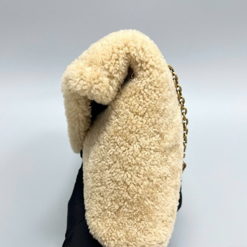 YSL PUFFER系列羊羔毛信封腋下包 29.5×18×4.5cm 99新配件塵袋-3