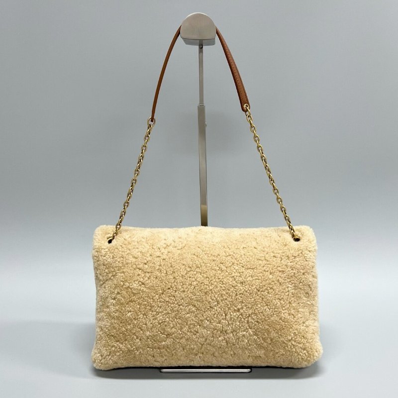 YSL PUFFER系列羊羔毛信封腋下包 29.5×18×4.5cm 99新配件塵袋-5