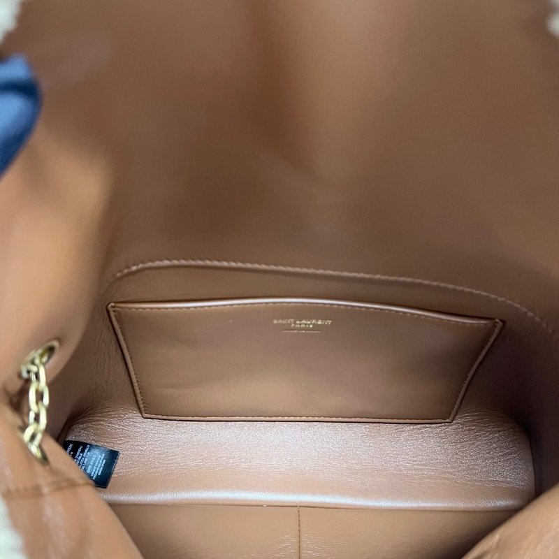 YSL PUFFER系列羊羔毛信封腋下包 29.5×18×4.5cm 99新配件塵袋-9