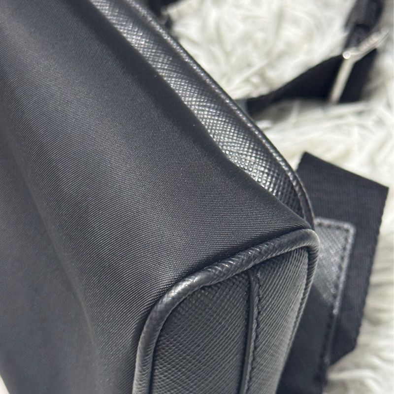 Prada 側背包BANDOLIERA IN TESSUTO+PELLE TESSUTO+SAFFIANO NERO TU-2