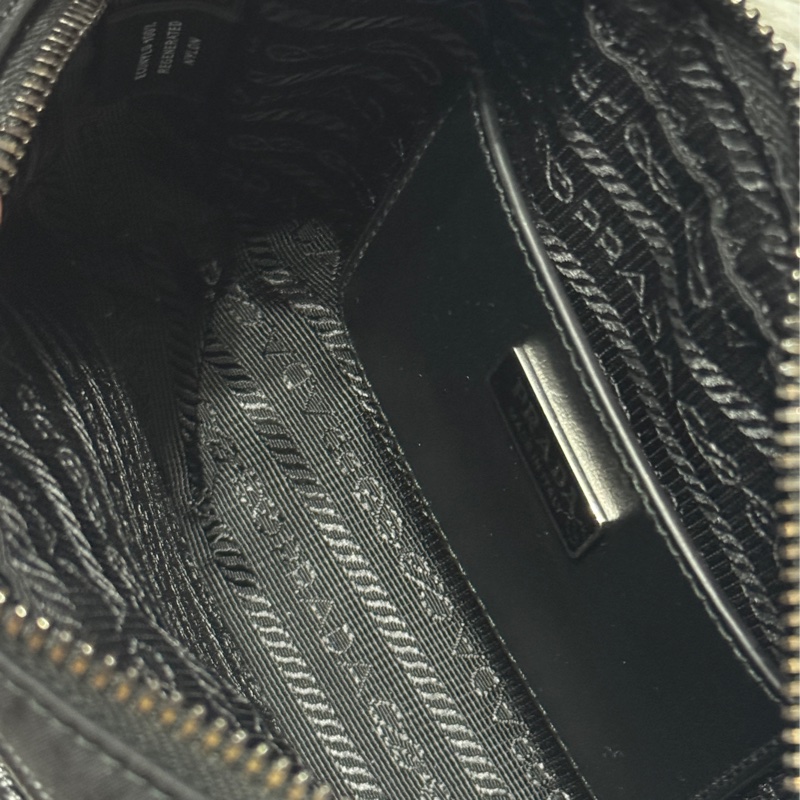 Prada 側背包BANDOLIERA IN TESSUTO+PELLE TESSUTO+SAFFIANO NERO TU-3