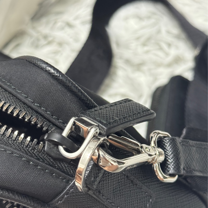 Prada 側背包BANDOLIERA IN TESSUTO+PELLE TESSUTO+SAFFIANO NERO TU-4