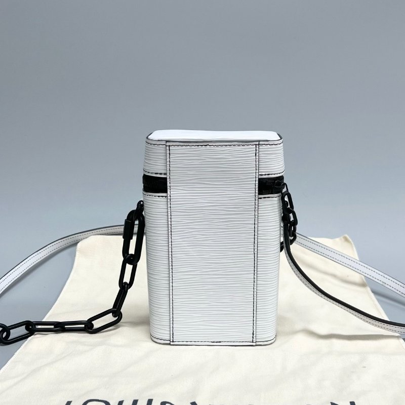 LV 白色水波紋Phone Box 手機包10.5×17×5cm 98新配件塵袋-9