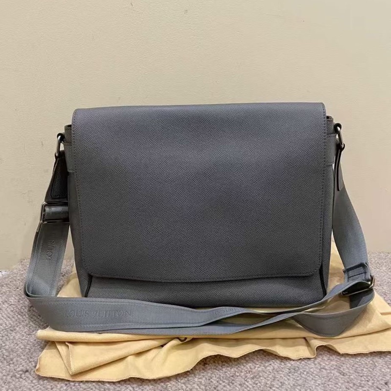 Louis Vuitton 路易威登 男士單肩包 大象灰牛皮-0