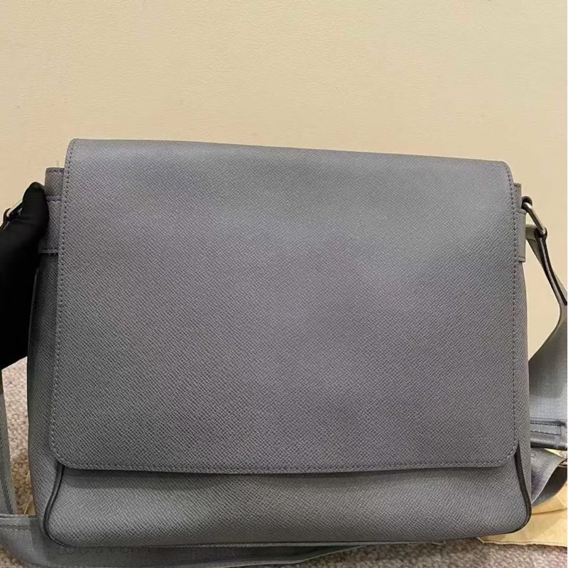 Louis Vuitton 路易威登 男士單肩包 大象灰牛皮-9