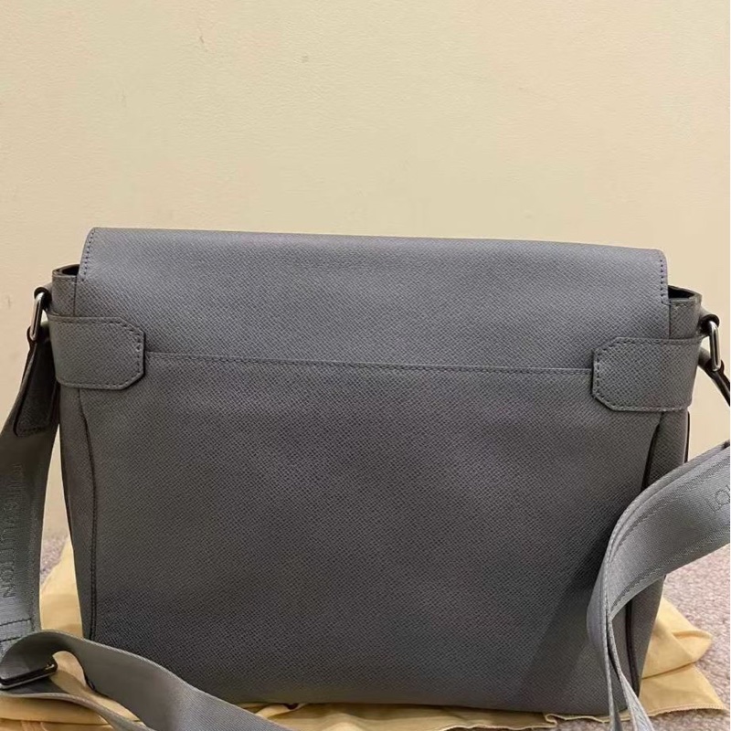 Louis Vuitton 路易威登 男士單肩包 大象灰牛皮-10