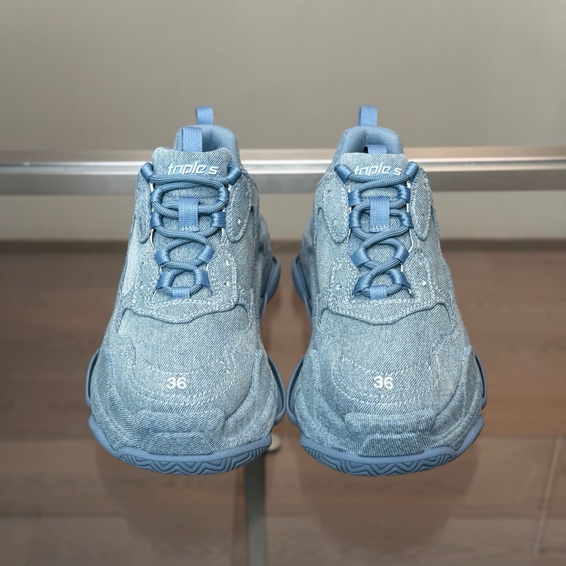 巴黎世家Balenciaga TRIPLE S 牛仔老爹鞋 36碼-1