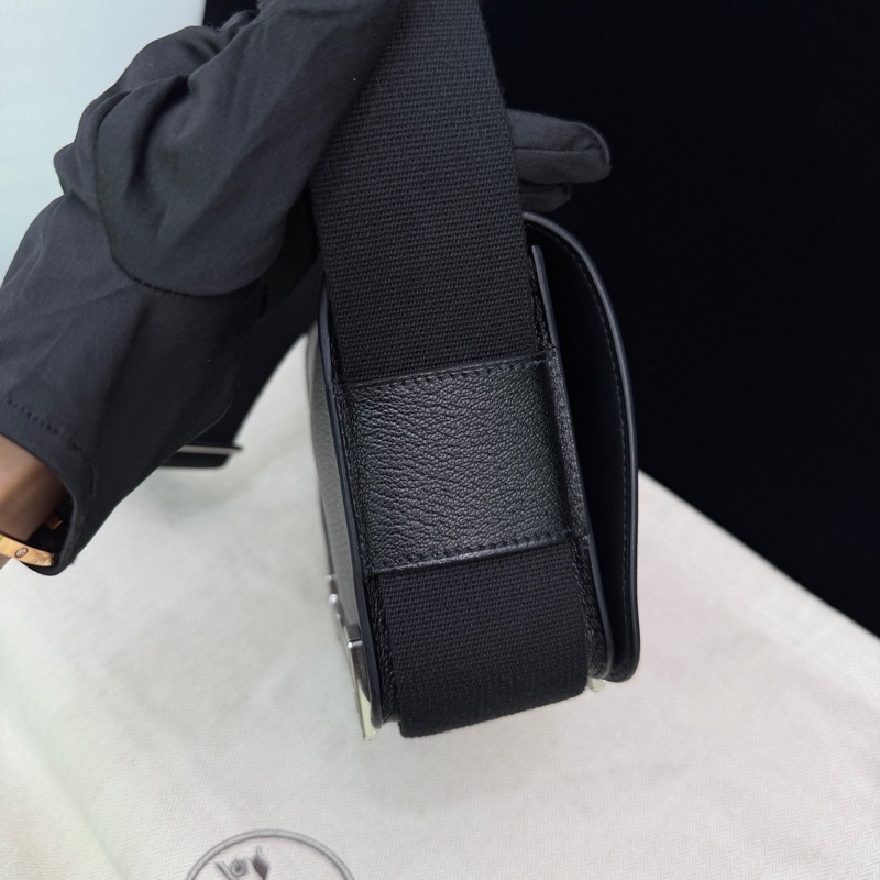 Hermès 愛馬仕geta黑銀山羊皮 Z刻   附件塵袋-1