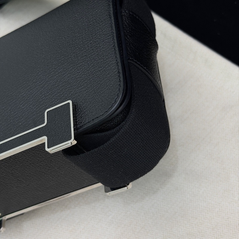 Hermès 愛馬仕geta黑銀山羊皮 Z刻   附件塵袋-5