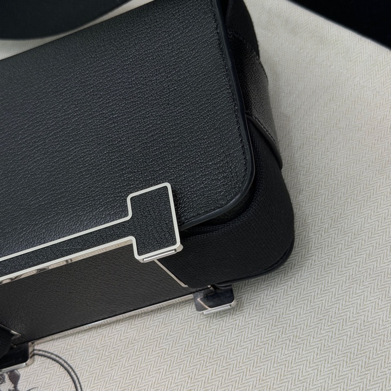 Hermès 愛馬仕geta黑銀山羊皮 Z刻   附件塵袋-6