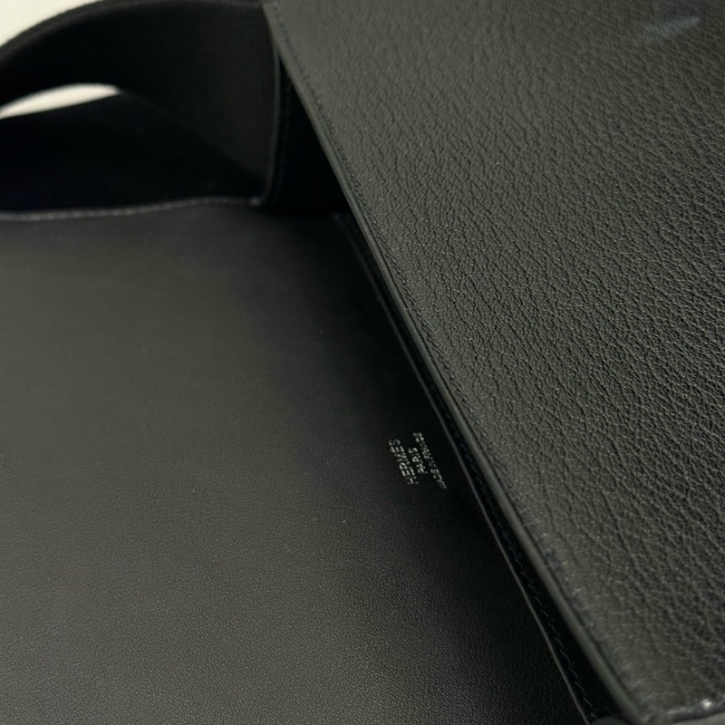 Hermès 愛馬仕geta黑銀山羊皮 Z刻   附件塵袋-10