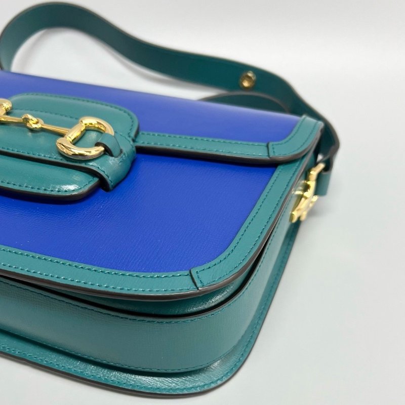 ️Gucci 全皮拼色1955中號肩背斜背包 25*18*8cm  98新配件塵袋-2