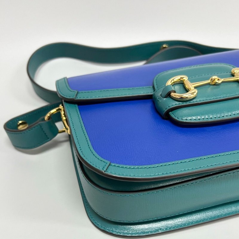 ️Gucci 全皮拼色1955中號肩背斜背包 25*18*8cm  98新配件塵袋-3