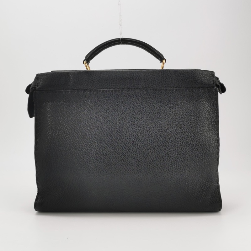 Fendi Peekaboo躲貓貓牛皮小惡魔圖案扭鎖斜挎包單肩包-1