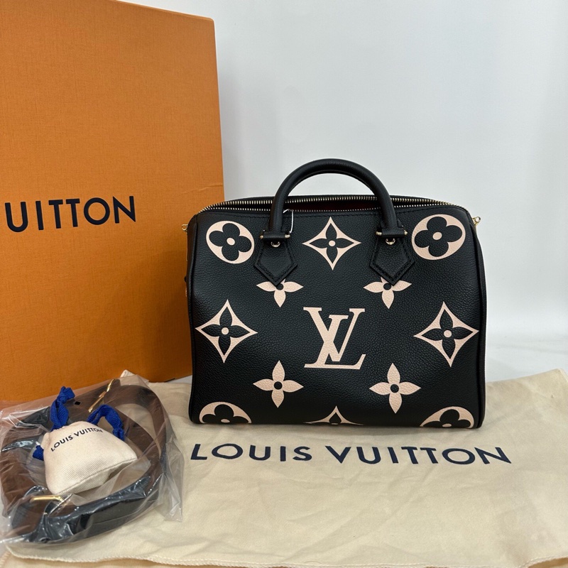 Louis Vuitton 路易威登 黑白花 speedy25-1