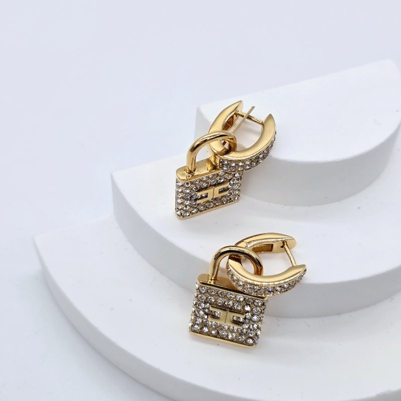 ELISABETTA FRANCHI 經典掛鎖|滿水鑽💎七夕送禮|兩用耳環-2