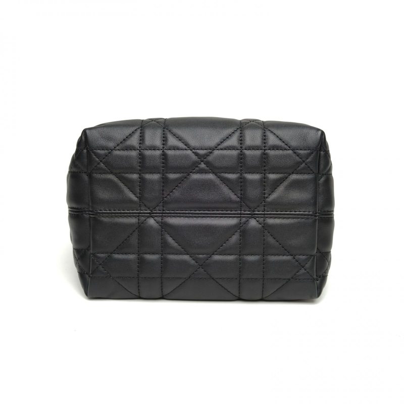 DIOR Toujours豎版小號16黑色牛皮金扣肩背包2025-3