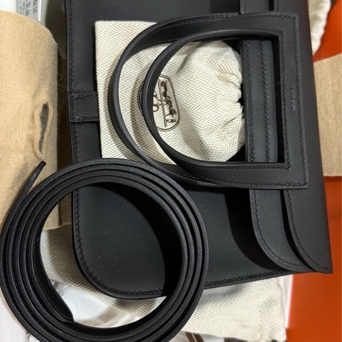 Hermes 愛馬仕 mini halzan黑銀 全新全配