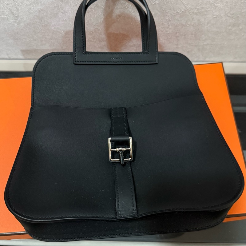 Hermes 愛馬仕 mini halzan黑銀 全新全配-5