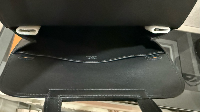 Hermes 愛馬仕 mini halzan黑銀 全新全配-12