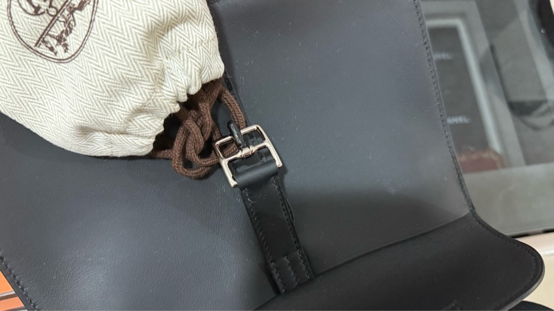 Hermes 愛馬仕 mini halzan黑銀 全新全配-13