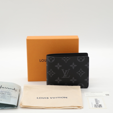 Louis Vuitton 路易威登 黑色 老花 兩折短夾