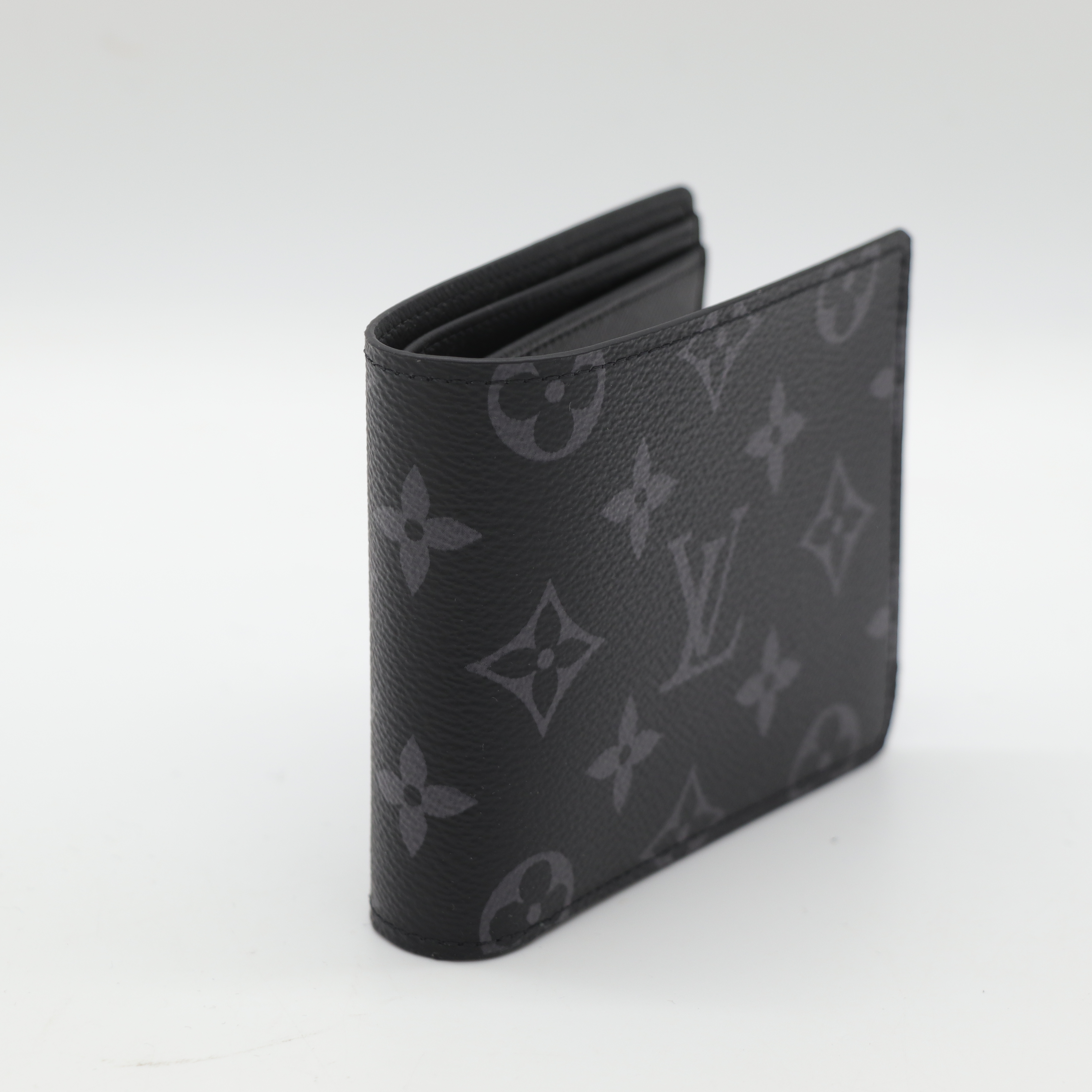 Louis Vuitton 路易威登 黑色 老花 兩折短夾-2