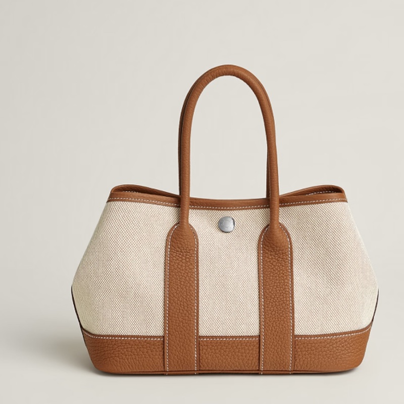 愛馬仕Hermes mini garden party 金棕帆布 全球全配 最新刻印-7