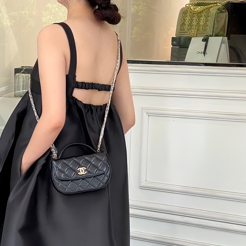 也太美😭Chanel 23A 半月馬鞍包|手提斜背都美到犯規🖤-3