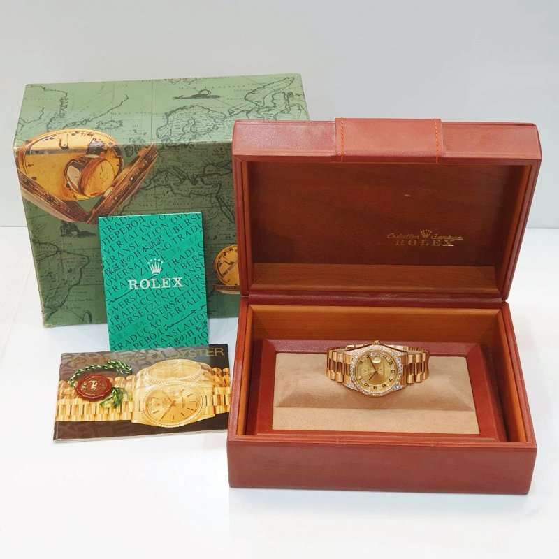 【大眾名錶】ROLEX 勞力士 18388 Day-Date 蠔式18K 市場少有 原廠鑽圈/鑽腳 大眾名錶B1352-9