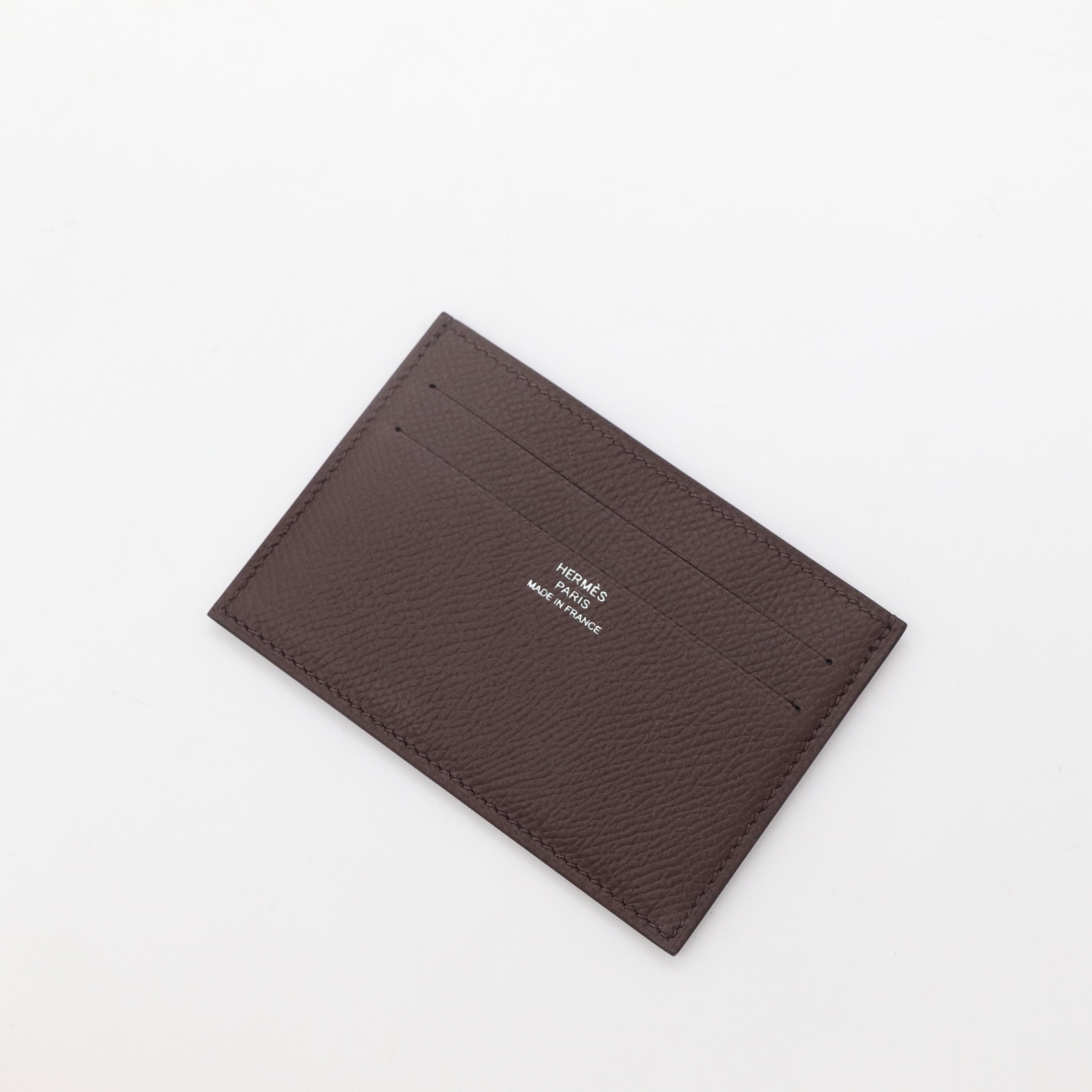 Hermès 愛馬仕 卡包 深酒紅色 U刻 絲巾內裡-1